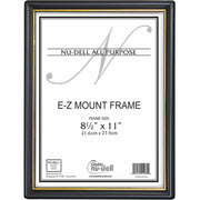 Golite nu-dell EZ Mount Wall Frame - Holds 8" x 10" Insert - Plastic - Black, Black - 1 Each