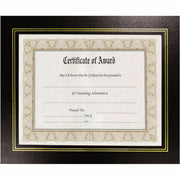 Golite nu-dell Flat Document Frames - Holds 11" x 8.50" Insert - Desktop - Horizontal, Vertical - Easel Back, Hanger - Leatherette - Black - 2 / Pack