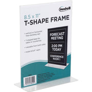 Golite nu-dell Sign Holder - Holds 8.50" x 11" Insert - Vertical - Plastic - Clear - 1 Each