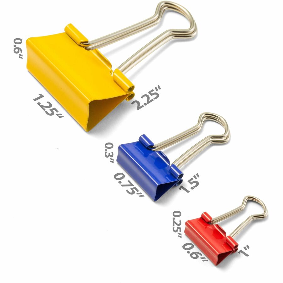 Officemate Binder Clips - Medium - Assorted - 1 Pack
