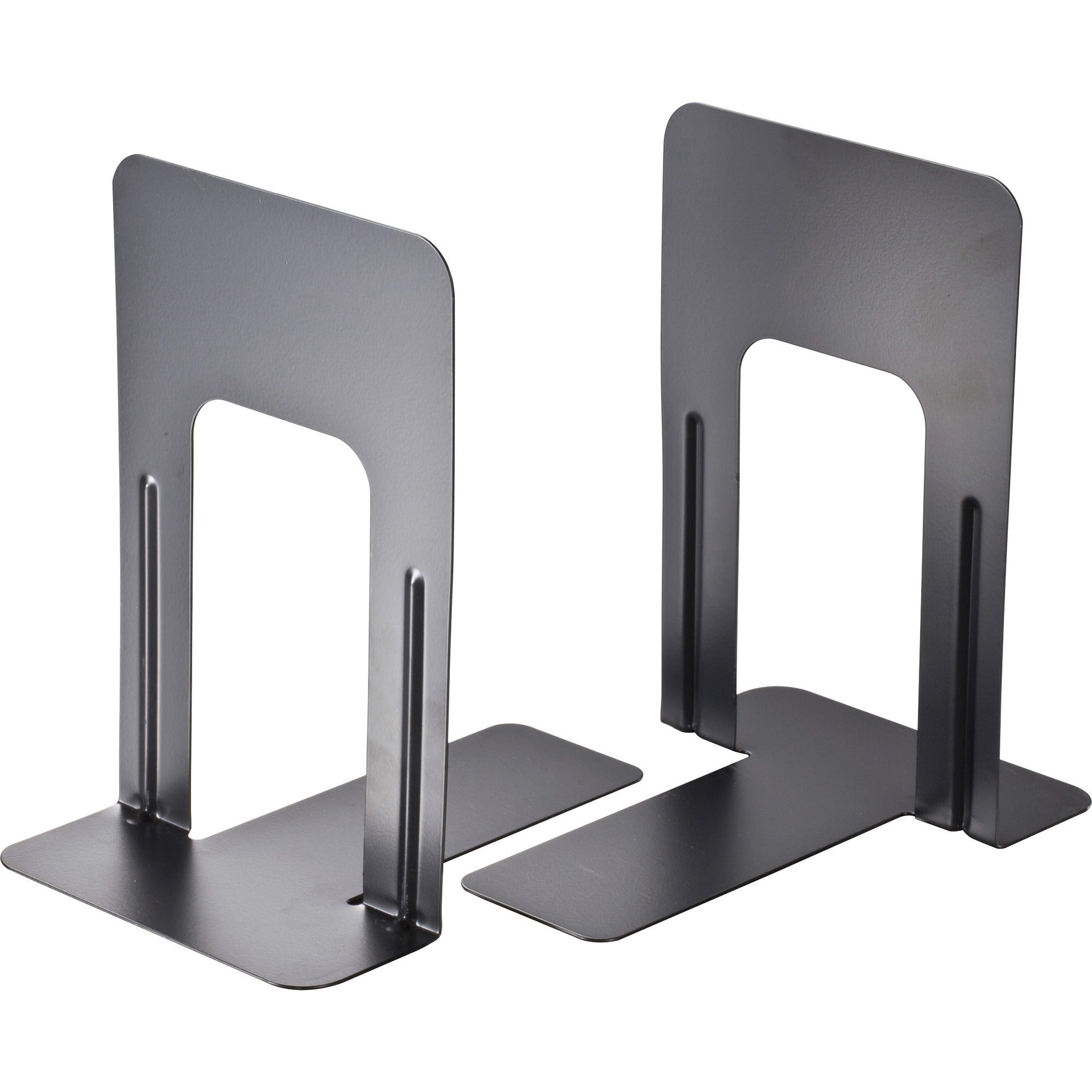 9" Height x 5.87" Width x 8.18" Depth - Desktop - Non-skid Base, Chip Resistant, Non-slip, Scratch Resistant - Enamel - Black - Steel - 1 Pair