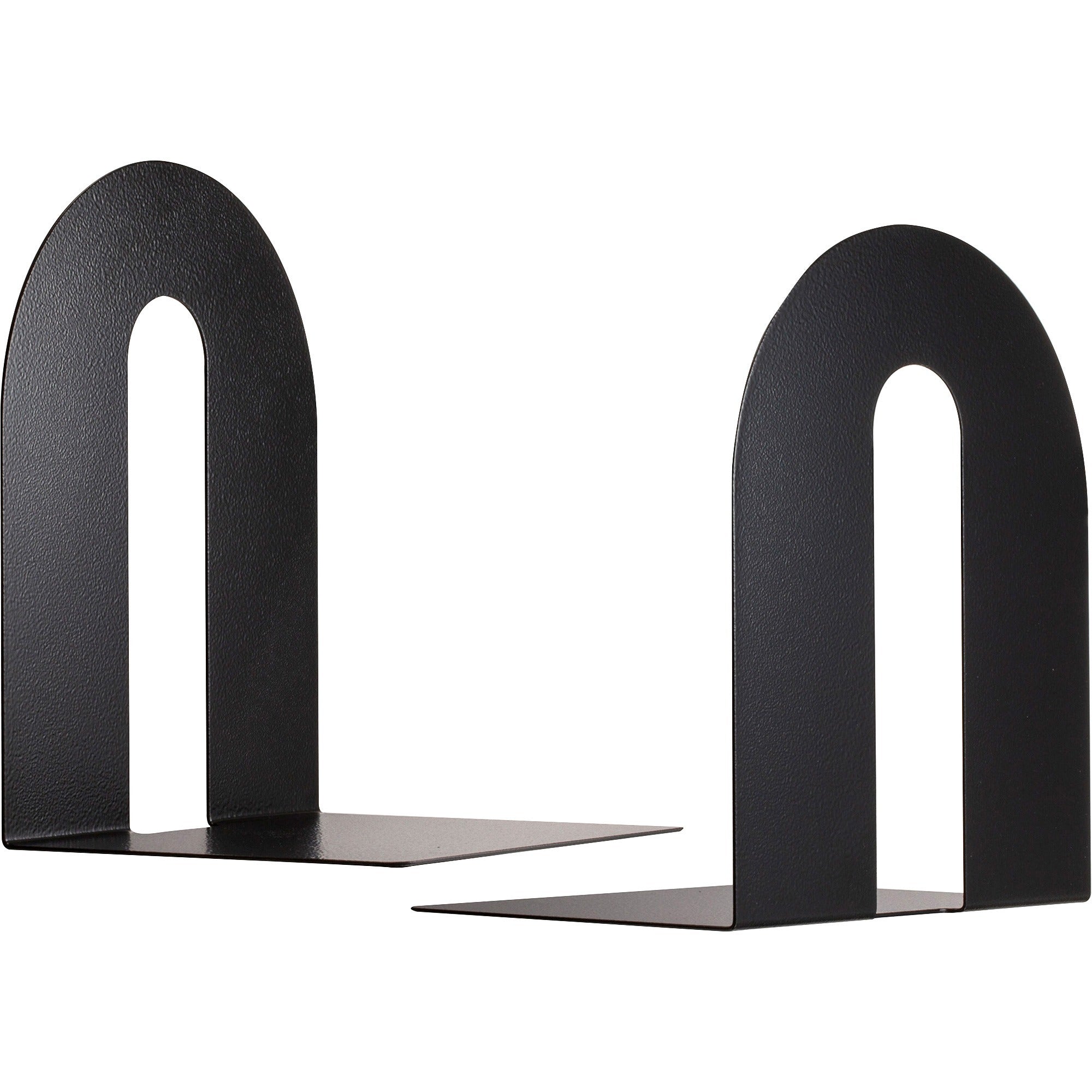 10" Height - Desktop - Non-skid Base, Chip Resistant, Non-slip, Scratch Resistant - Enamel - Black - Steel - 1 Pair