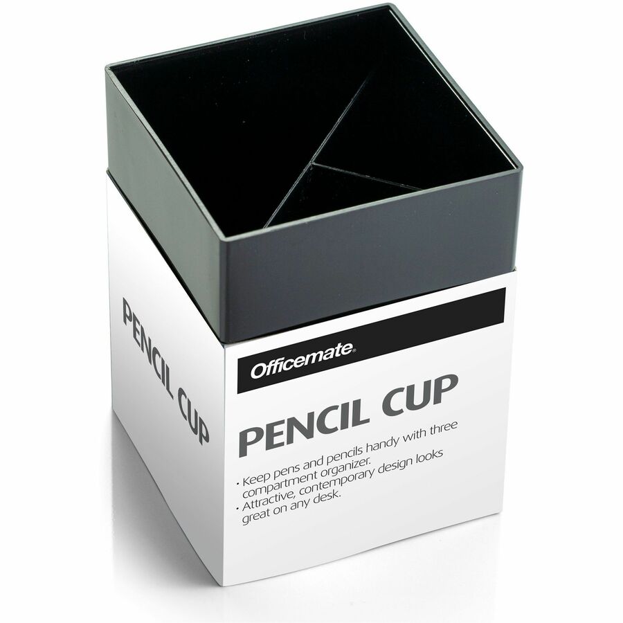 Officemate 3-Compartment Pencil Cup