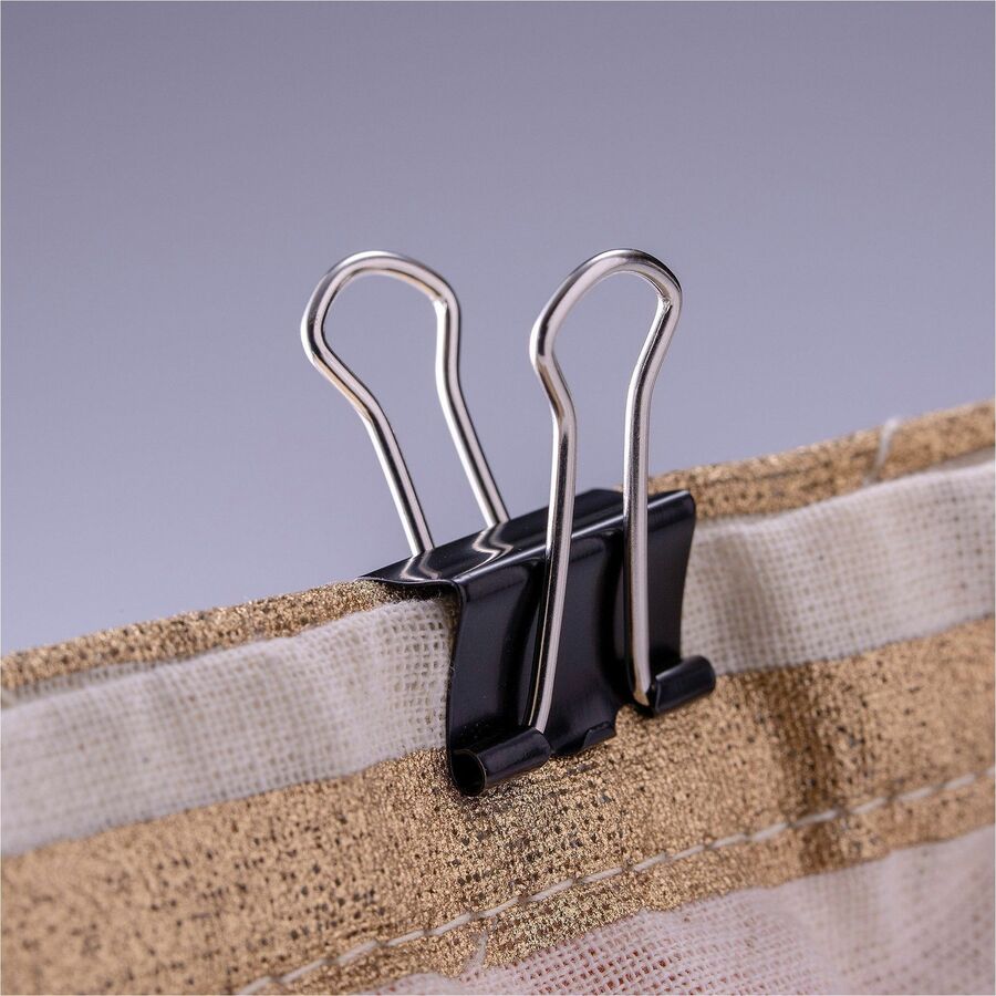 Small - 0.7" Width - 0.37" Size Capacity - Corrosion Resistant - Black - 12 / Box