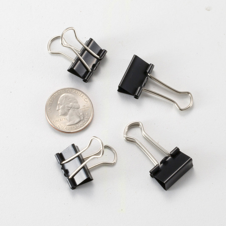 Small - 0.7" Width - 0.37" Size Capacity - Corrosion Resistant - Black - 12 / Box