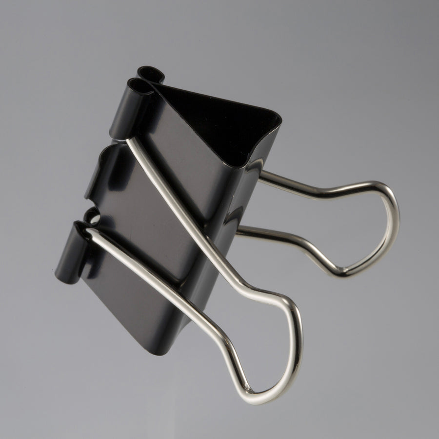 Officemate Binder Clips - Medium - 2.4" Width - 0.62" Size Capacity - for File - Corrosion Resistant, Durable - Black - 12 / Box