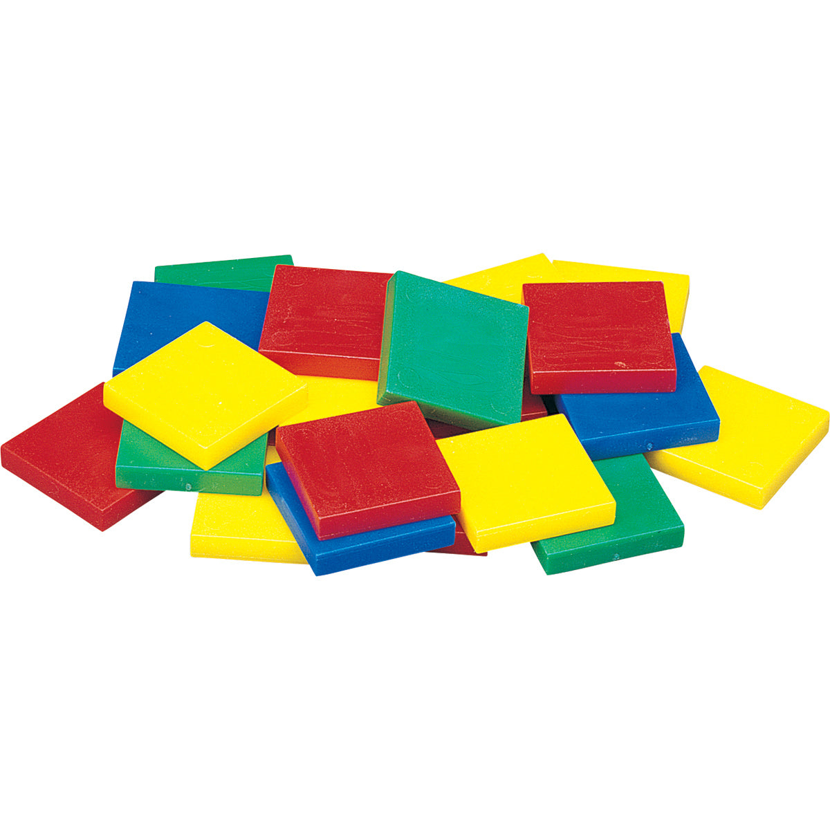 Color Tiles, 1" Plastic, 4 Colors, Set of 400