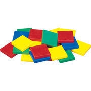 Color Tiles, 1" Plastic, 4 Colors, Set of 400