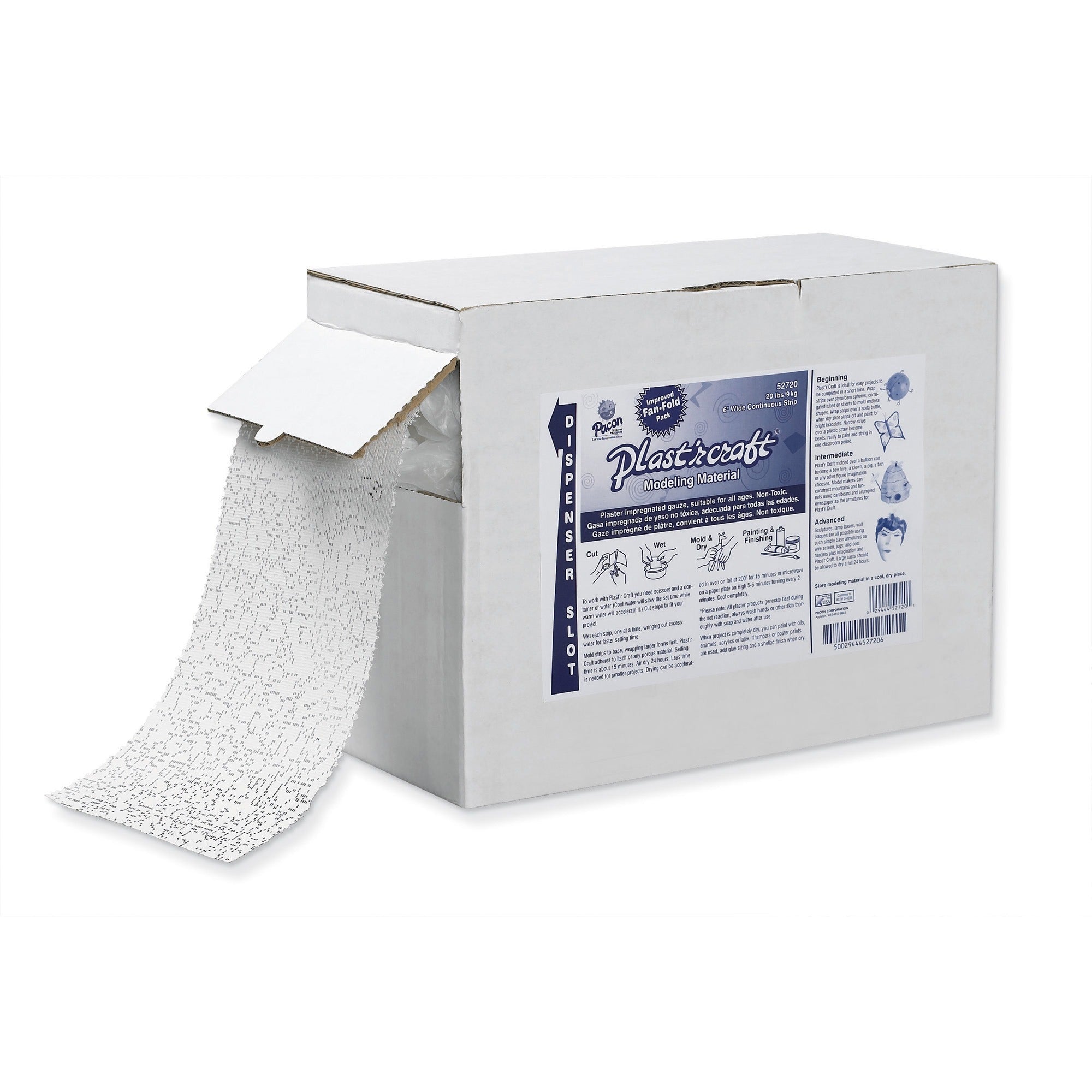 Shaping - 6" Width x 396 ft Length - White - 1 Each