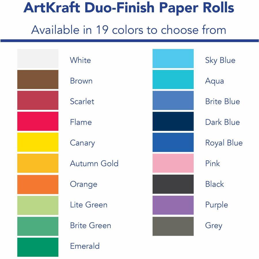 ArtKraft Duo-Finish Kraft Paper - ClassRoom Project - 36" Width x 1000 ft Length - Scarlet - Kraft - 1 Roll
