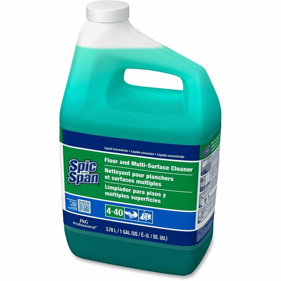 Spic and Span Floor and Multi-Surface Cleaner - Concentrate Liquid - 128 fl oz (4 quart) - 1 Each - Green