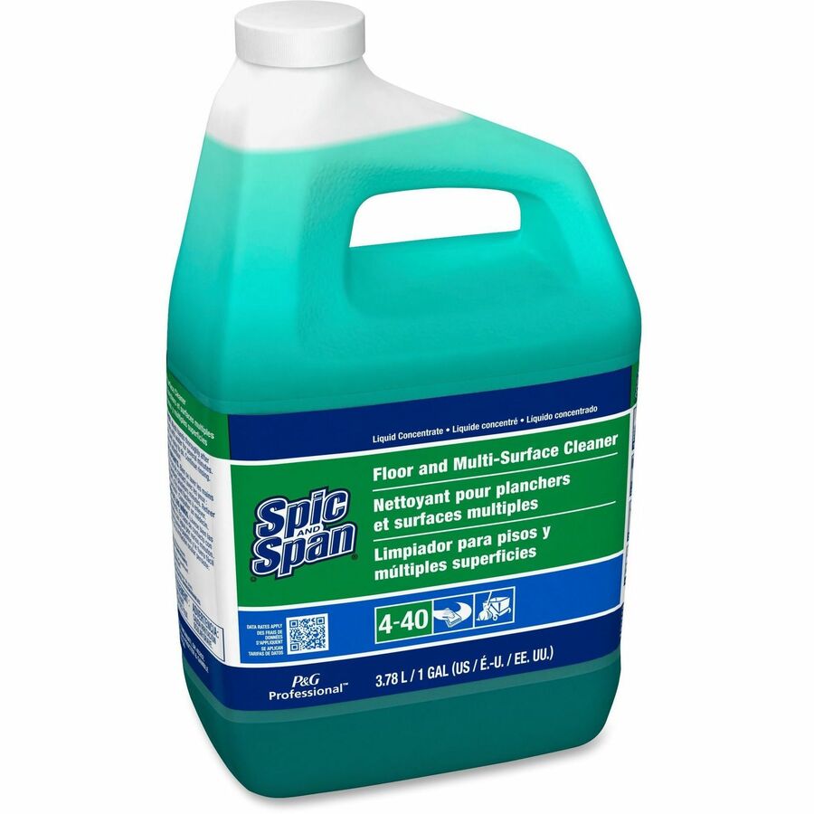 Spic and Span Floor and Multi-Surface Cleaner - Concentrate Liquid - 128 fl oz (4 quart) - 1 Each - Green