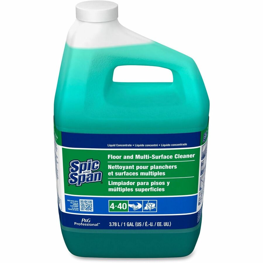 Spic and Span Floor and Multi-Surface Cleaner - Concentrate Liquid - 128 fl oz (4 quart) - 1 Each - Green