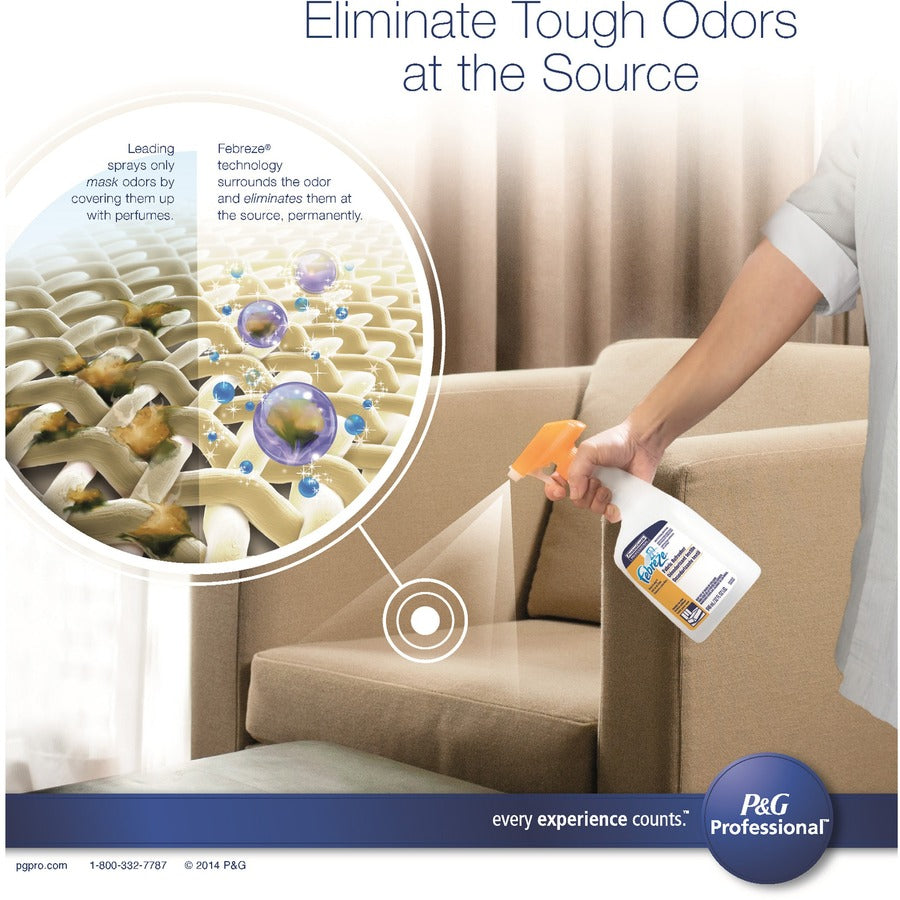 Febreze Fabric Refresher Spray - Spray - 32 fl oz (1 quart) - Fresh Scent - 8 / Carton - White