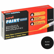 uniball™ uni-Paint PX-21 Oil-Based Paint Marker - Fine Marker Point - Retractable - Black Ink - Rubber Barrel - 1 Each