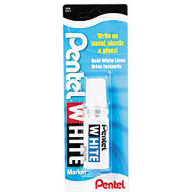 Pentel Felt Tip White Markers - White Ink - 1 Each