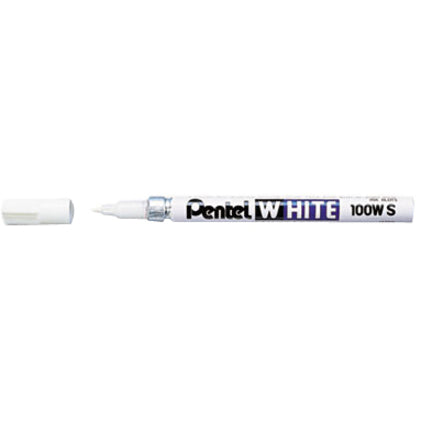 Pentel Felt Tip White Markers - Bullet Marker Point - White Ink - 1 Each