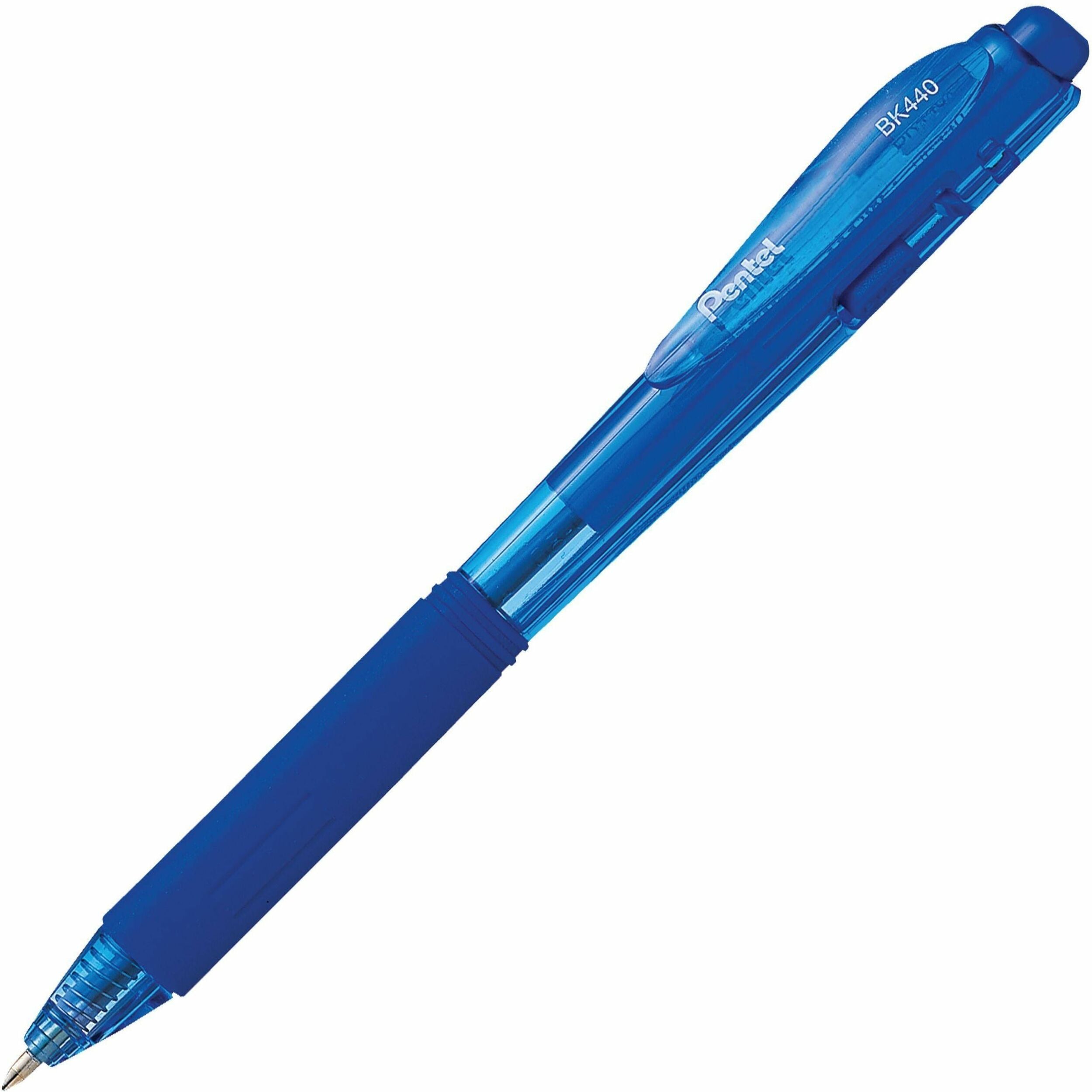 Pentel WOW! Retractable Ballpoint Pens - 1 mm Medium Pen Point - Retractable - Blue Ink - Blue Barrel - 1 Dozen