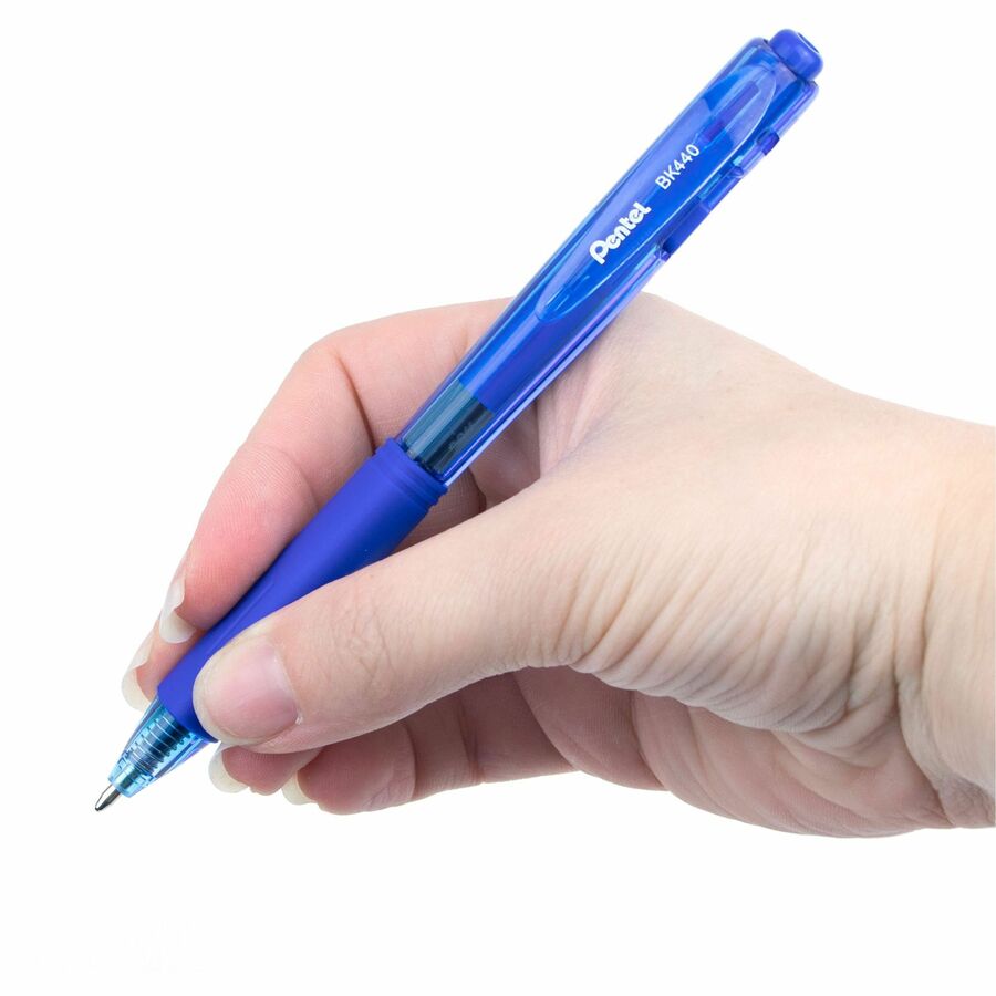 Pentel WOW! Retractable Ballpoint Pens - 1 mm Medium Pen Point - Retractable - Blue Ink - Blue Barrel - 1 Dozen