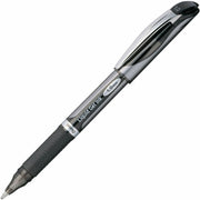 EnerGel EnerGel Deluxe Liquid Gel Pen - 1 mm Bold Pen Point - Refillable - Black Ink - Gel-based - Silver Barrel - 1 Each