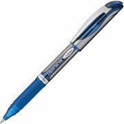 EnerGel EnerGel Deluxe Liquid Gel Pen - 1 mm Bold Pen Point - Refillable - Blue Ink - Gel-based - Silver Barrel - 1 Each