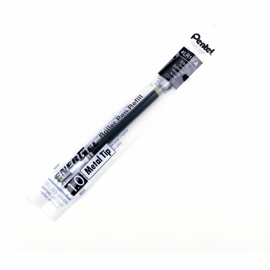 Gel Ink Refills for Pentel EnerGel Gel Roller Pens (BL60, BL80, BL110), 1.0mm, Black Ink