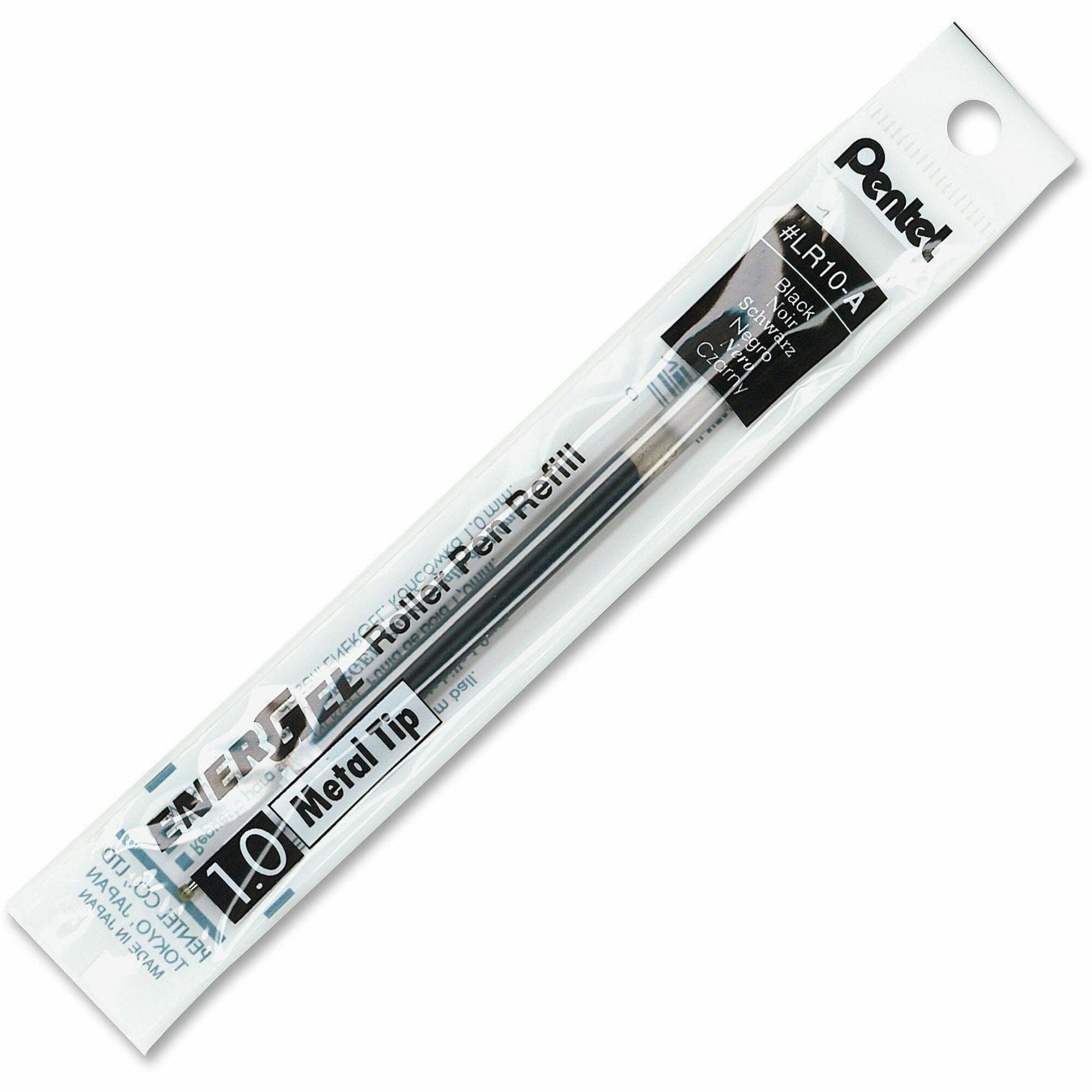 Gel Ink Refills for Pentel EnerGel Gel Roller Pens (BL60, BL80, BL110), 1.0mm, Black Ink