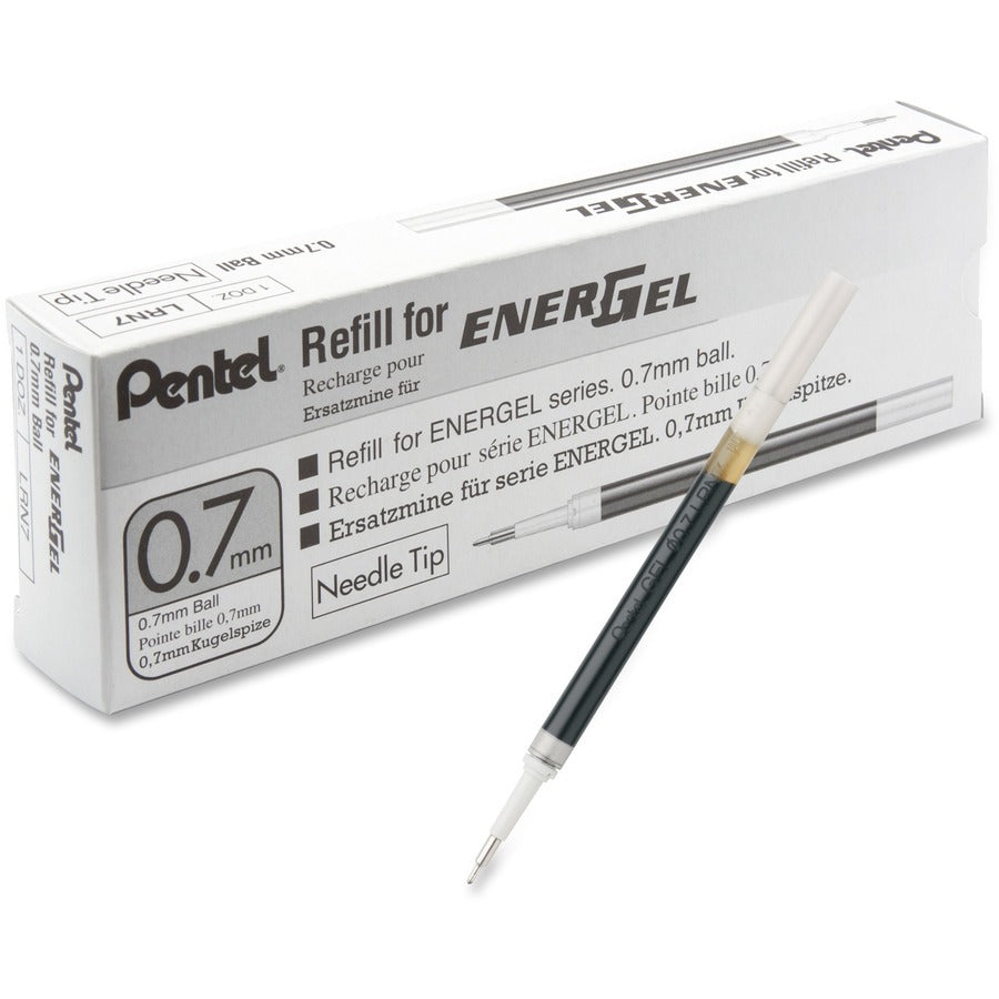 EnerGel Retractable Liquid Pen Refills - 0.70 mm , Medium Point - Black Ink - Smudge Proof, Quick-drying Ink, Glob-free - 1 Each