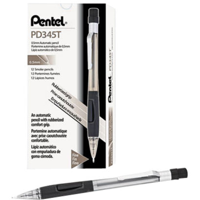 Pentel Quicker Clicker Mechanical Pencil - 0.5 mm Smoke Lead - HB - Refillable - Smoke Barrel - 1 Each
