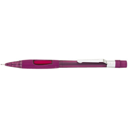 Pentel Quicker Clicker Automatic Pencils - 0.9 mm Black Lead - #2 - Refillable - Transparent Red Barrel - 1 Each