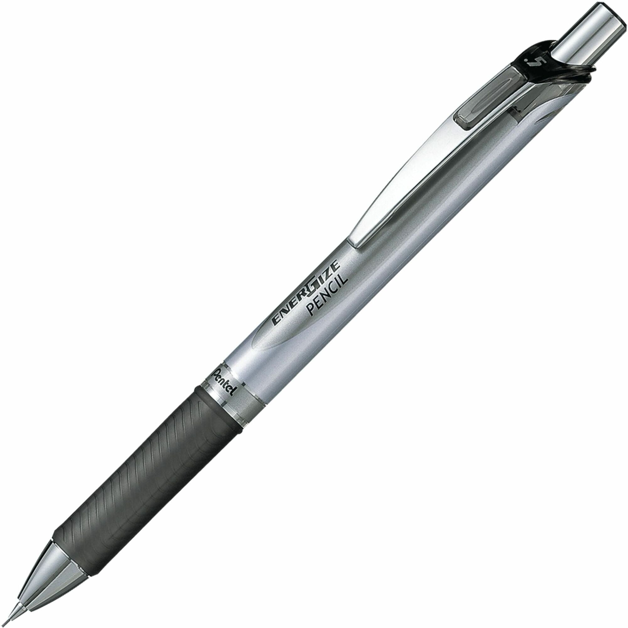 Pentel EnerGize Mechanical Pencils - 0.5 mm Lead - #2 - Refillable - Black Barrel - 1 Dozen