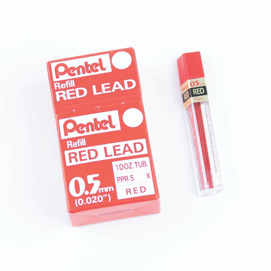 0.5 mm , Fine Point - Red Lead - 12 / Tube