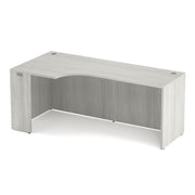 OfficeSource Laminate Credenza with Left Corner Extension - 71''W - Arcadia White