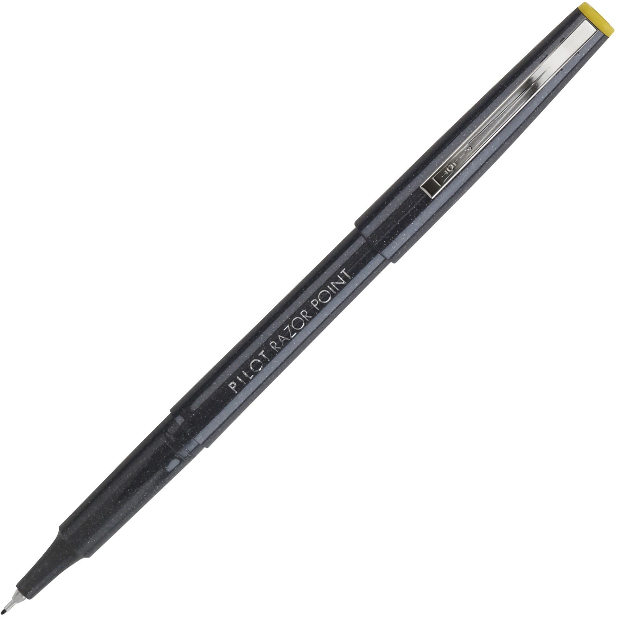 Pilot Marker Pens - 0.3 mm Ultra Fine Pen Point - Black Ink - Black Plastic Barrel - Metal Tip - Writing - 1 Dozen