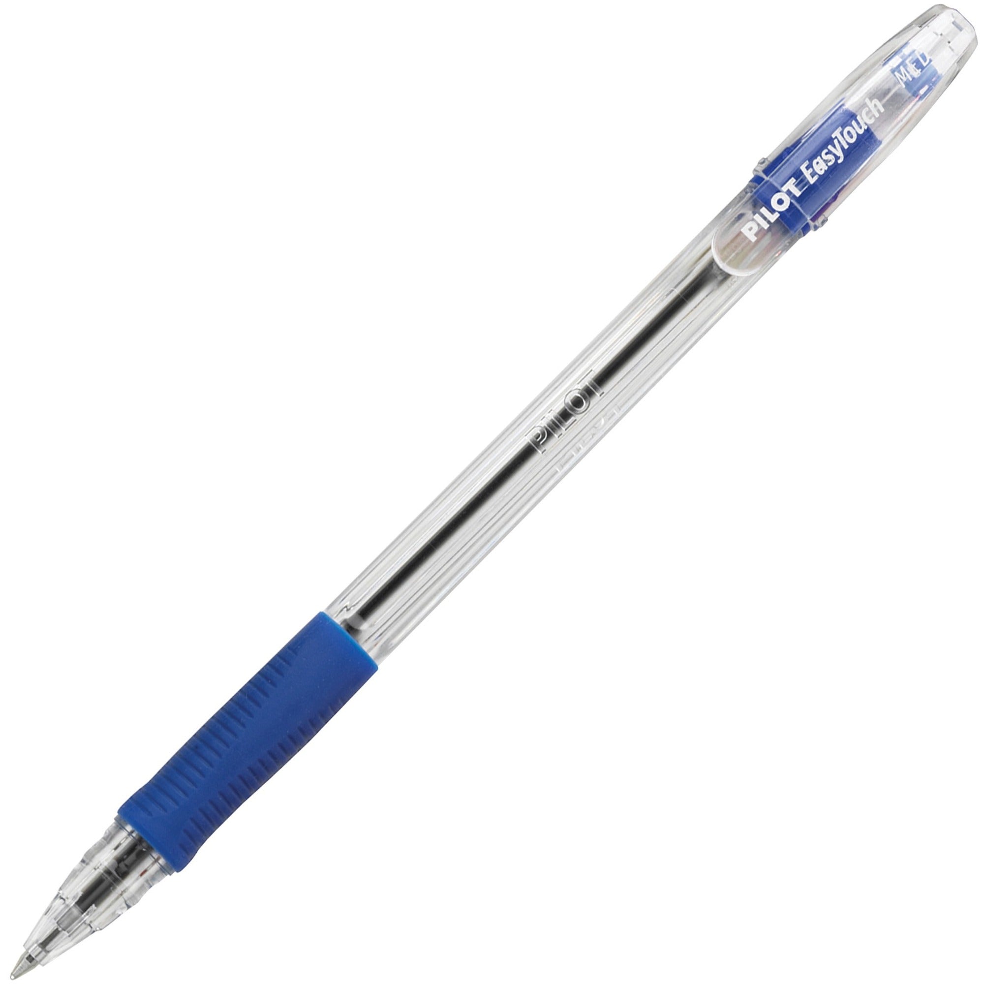 Pilot Ballpoint Pens - 1 mm Medium Pen Point - Refillable - Blue Ink - Blue Barrel - 1 Dozen
