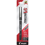 Pilot Precise V5 Premium Rolling Ball Pen - 0.5 mm Extra Fine Needle Pen Point - Black Ink - Black Barrel - 1 Pack