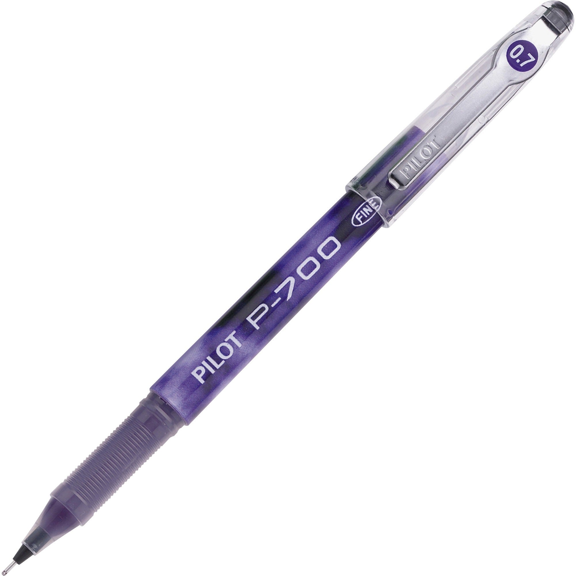 0.7 mm Fine Pen Point - Purple Ink - Gel-based - Purple Barrel - 1 Dozen