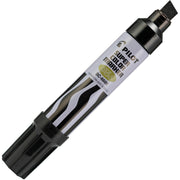 Chisel Marker Point - Refillable - Black Ink - White, Black Barrel - 1 Each