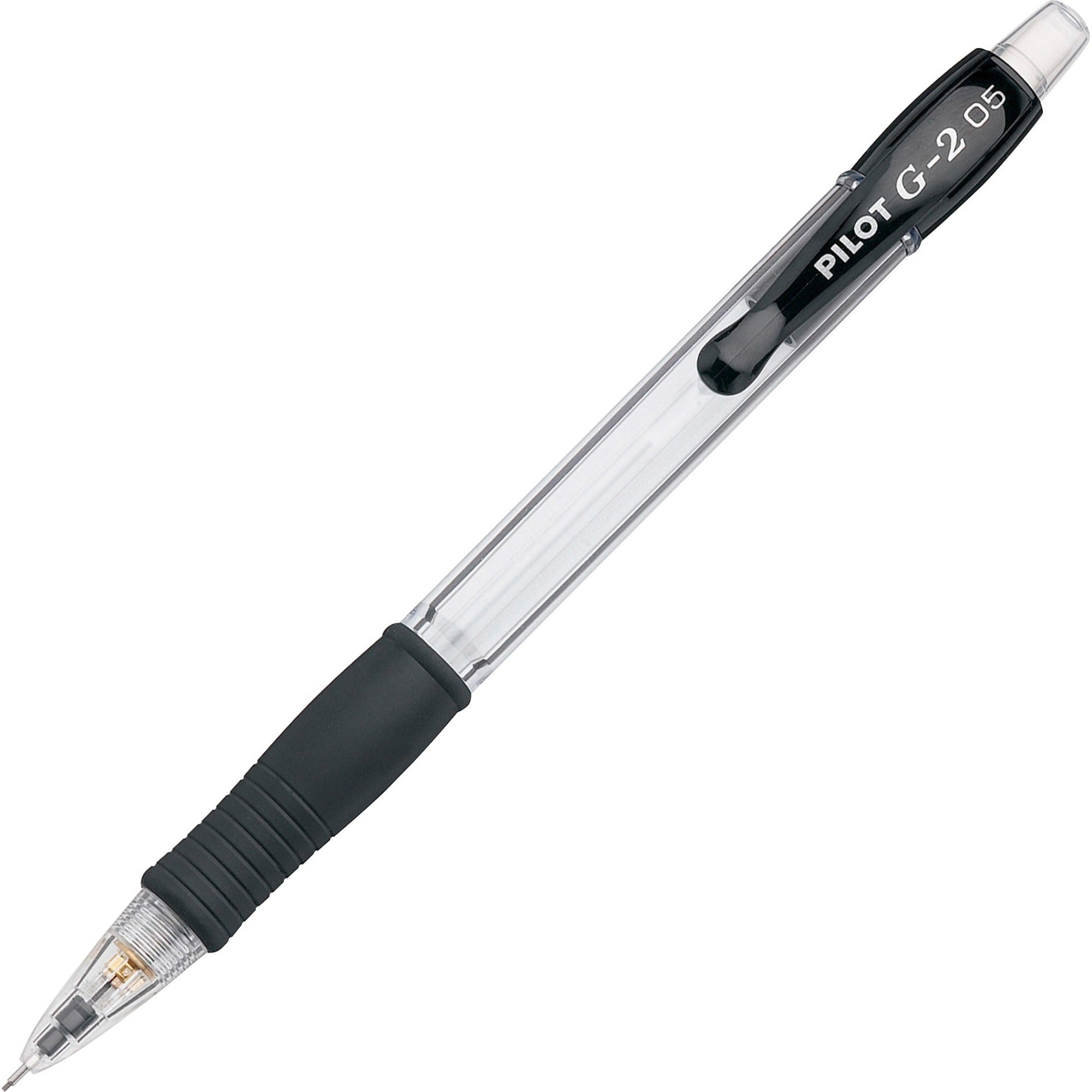 Pilot Mechanical Pencils - 0.5 mm Lead - HB/#2 - Refillable - Clear, Black Barrel - 1 Dozen