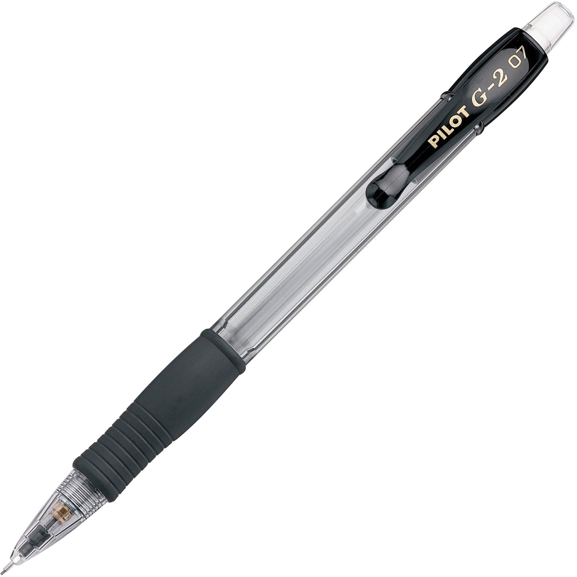 Pilot Mechanical Pencils - 0.7 mm Lead - HB/#2 - Refillable - Clear, Black Barrel - 1 Dozen