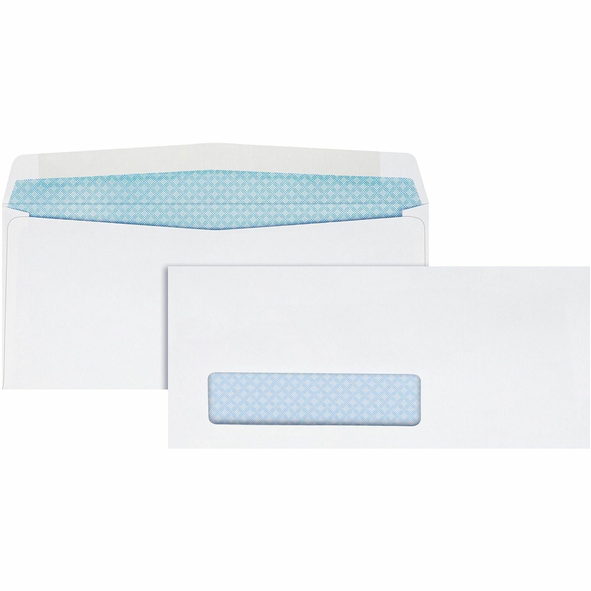 Single Window - #8 5/8 - 3 5/8" Width x 8 5/8" Length - 24 lb - Gummed - White - Wove - 500 / Box