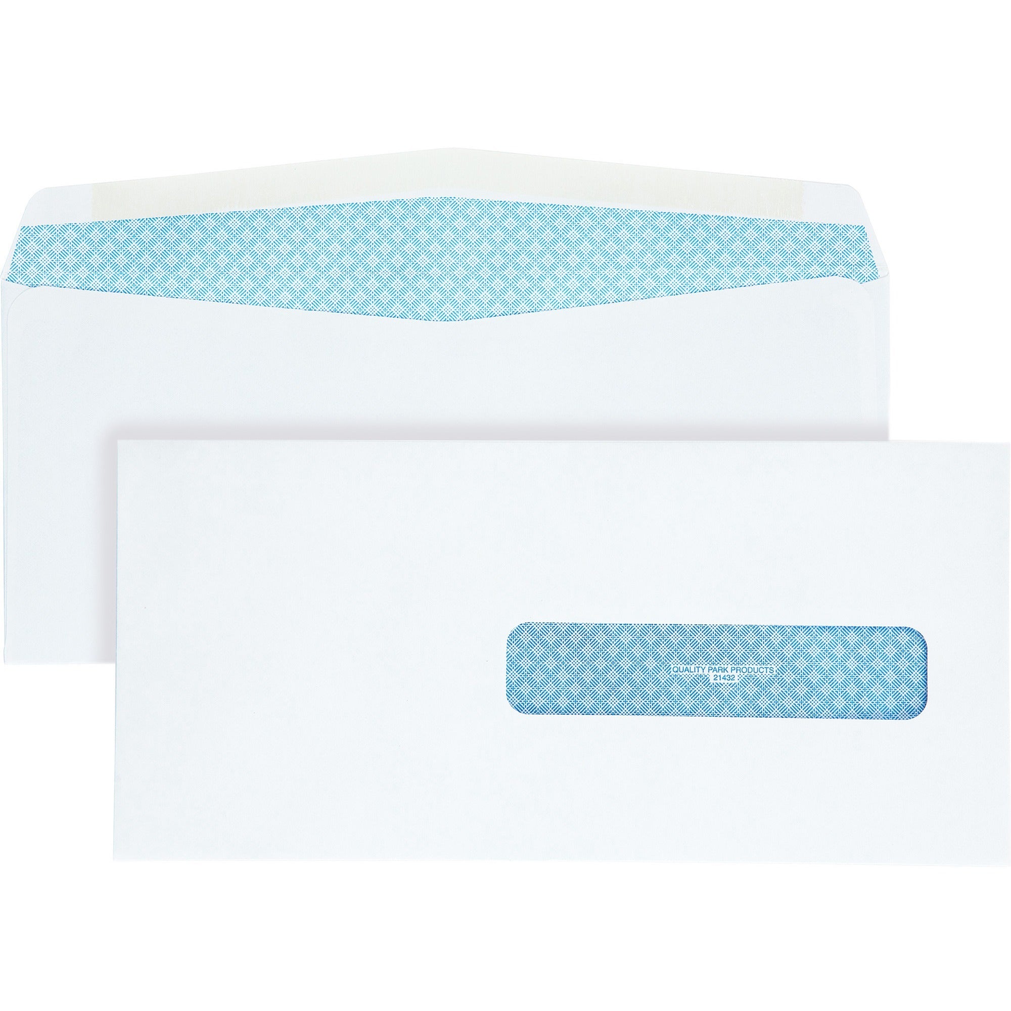 Single Window - #10 1/2 - 4 1/2" Width x 9 1/2" Length - 24 lb - Gummed - White - Wove - 500 / Box