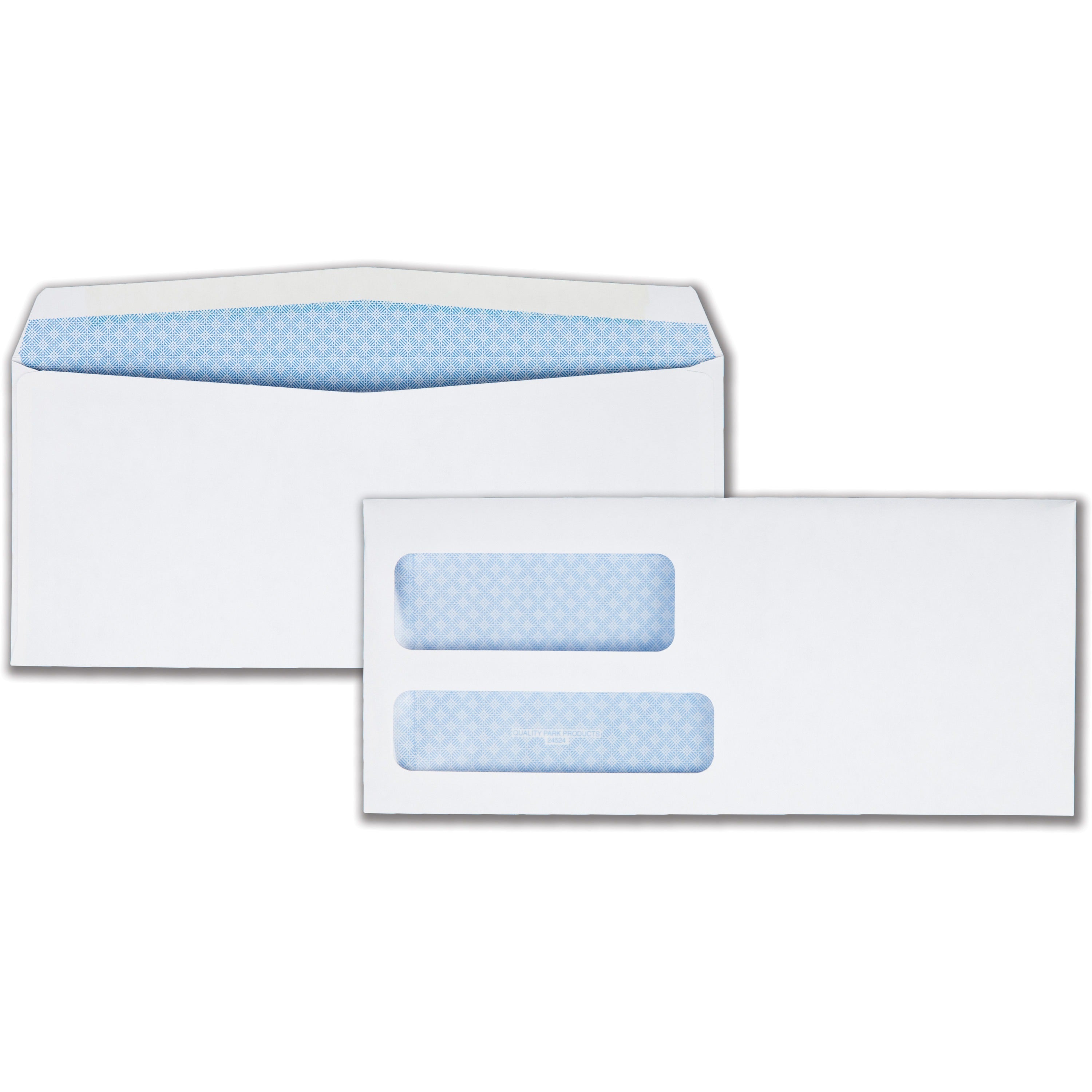 Double Window - #9 - 3 7/8" Width x 8 7/8" Length - 24 lb - Gummed - White - Wove - 500 / Box