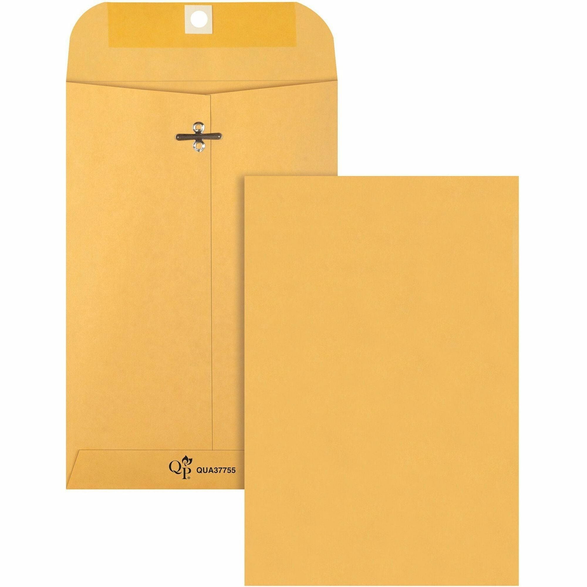 Clasp - #55 - 6" Width x 9" Length - 32 lb - Gummed - Kraft - Kraft - 100 / Box