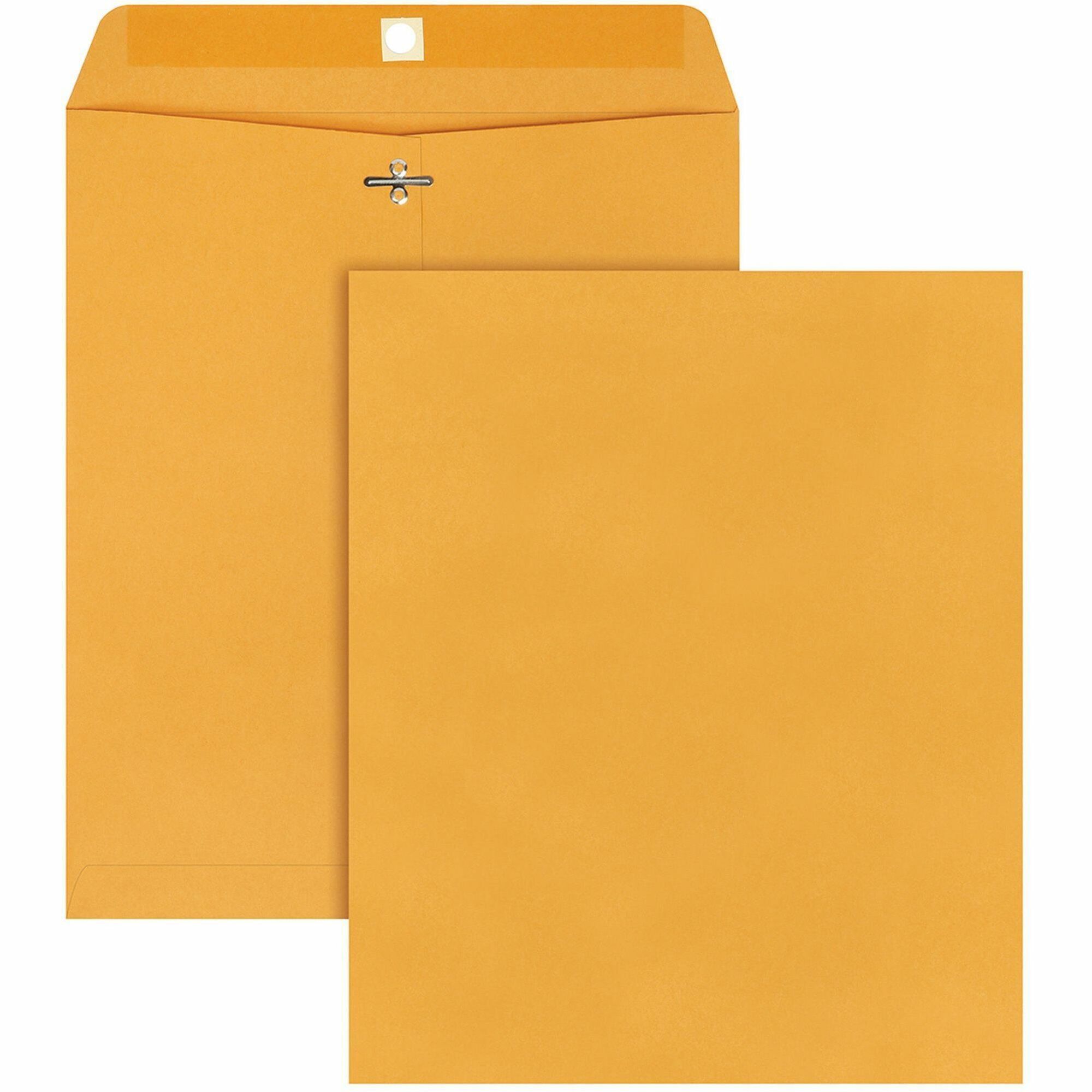 Clasp - #95 - 10" Width x 12" Length - 28 lb - Gummed - Kraft - Kraft - 100 / Box