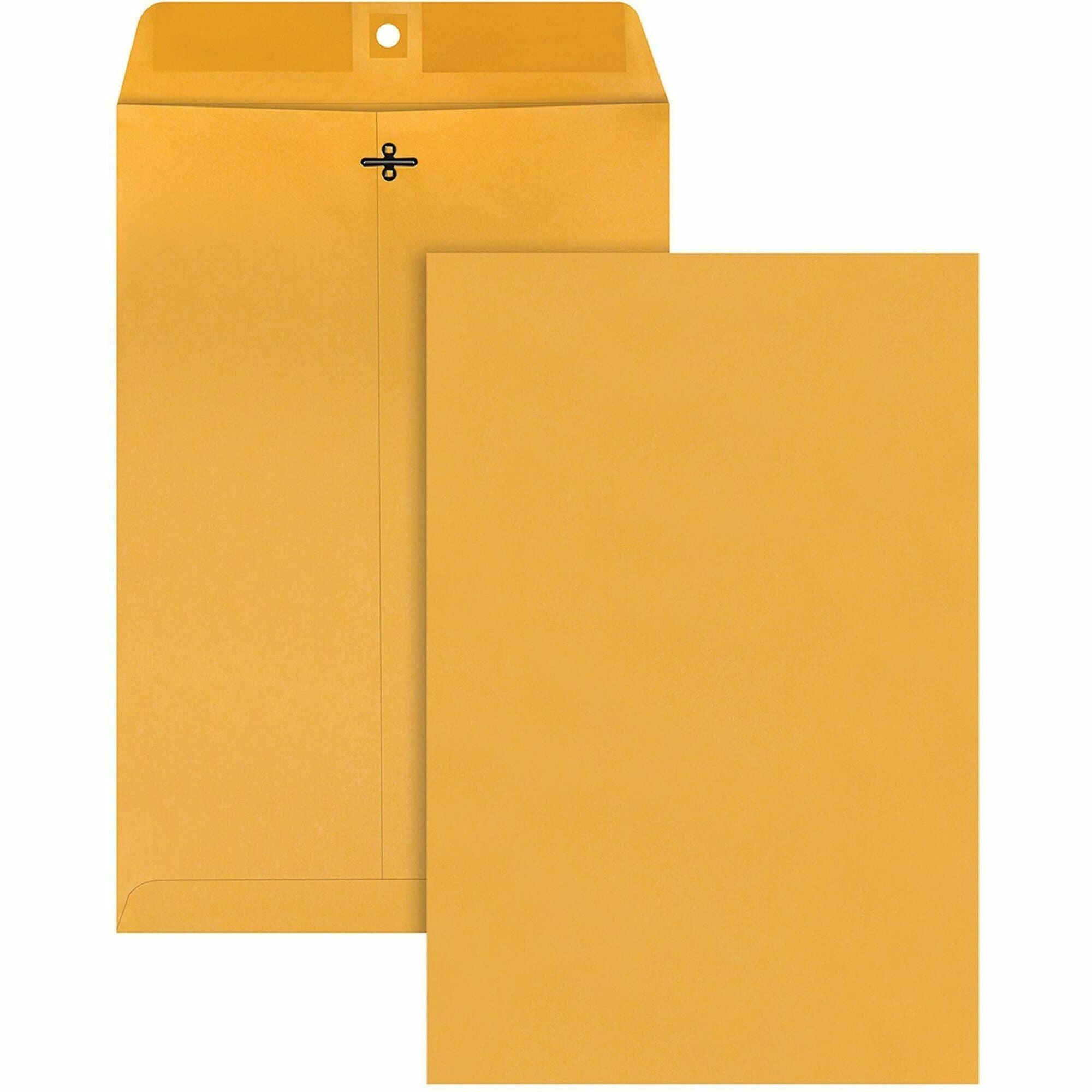 Clasp - #98 - 10" Width x 15" Length - 28 lb - Gummed - Kraft - Kraft - 100 / Box