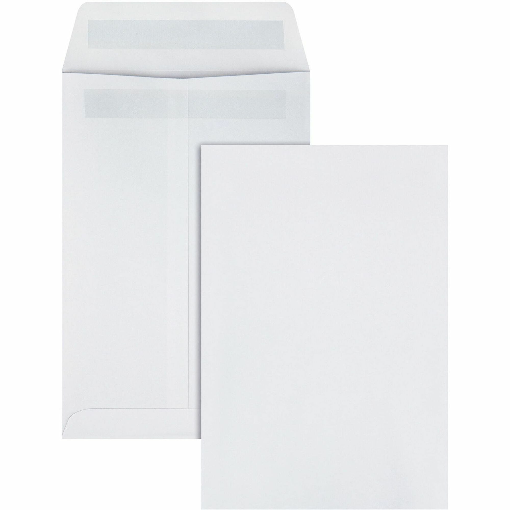 Quality Park 6 x 9 Catalog Mailing Envelopes with Redi-Seal&reg; Self-Seal Closure - Catalog - #1 - 6" Width x 9" Length - 28 lb - Self-sealing - White - Wove - 100 / Box