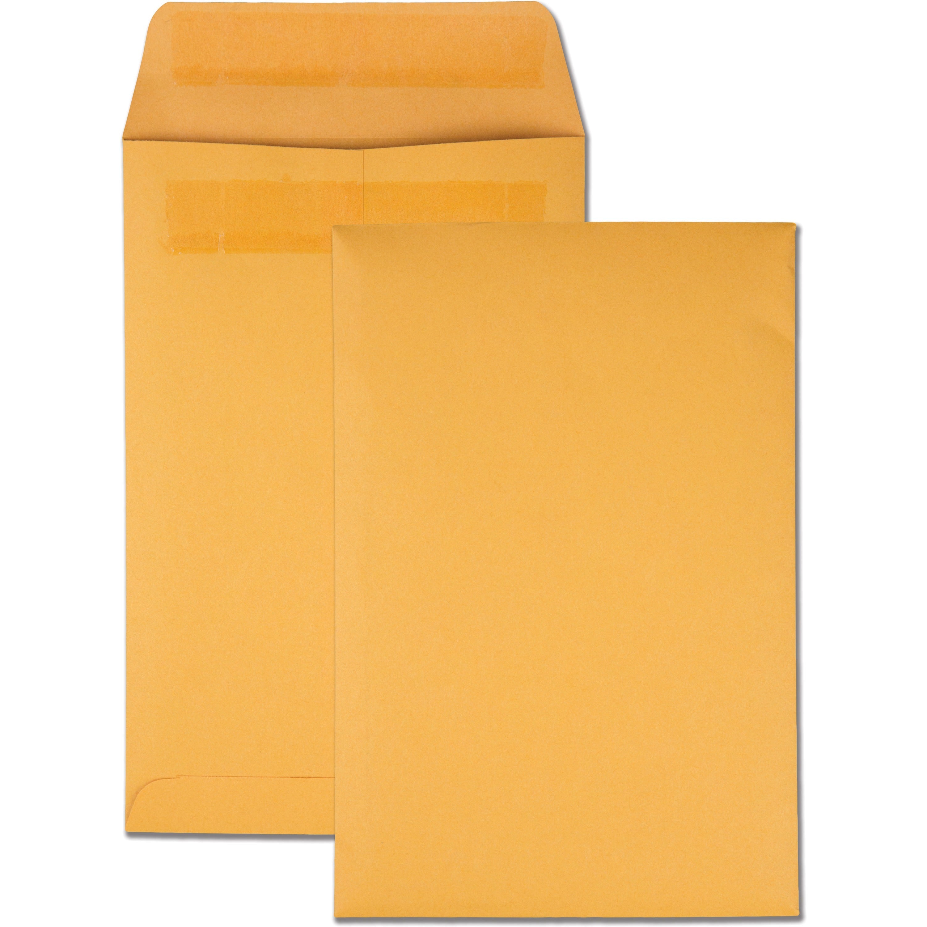 Quality Park 6 x 9 Catalog Mailing Envelopes with Redi-Seal&reg; Self-Seal Closure - Catalog - #1 - 6" Width x 9" Length - 28 lb - Self-sealing - Kraft - 100 / Box