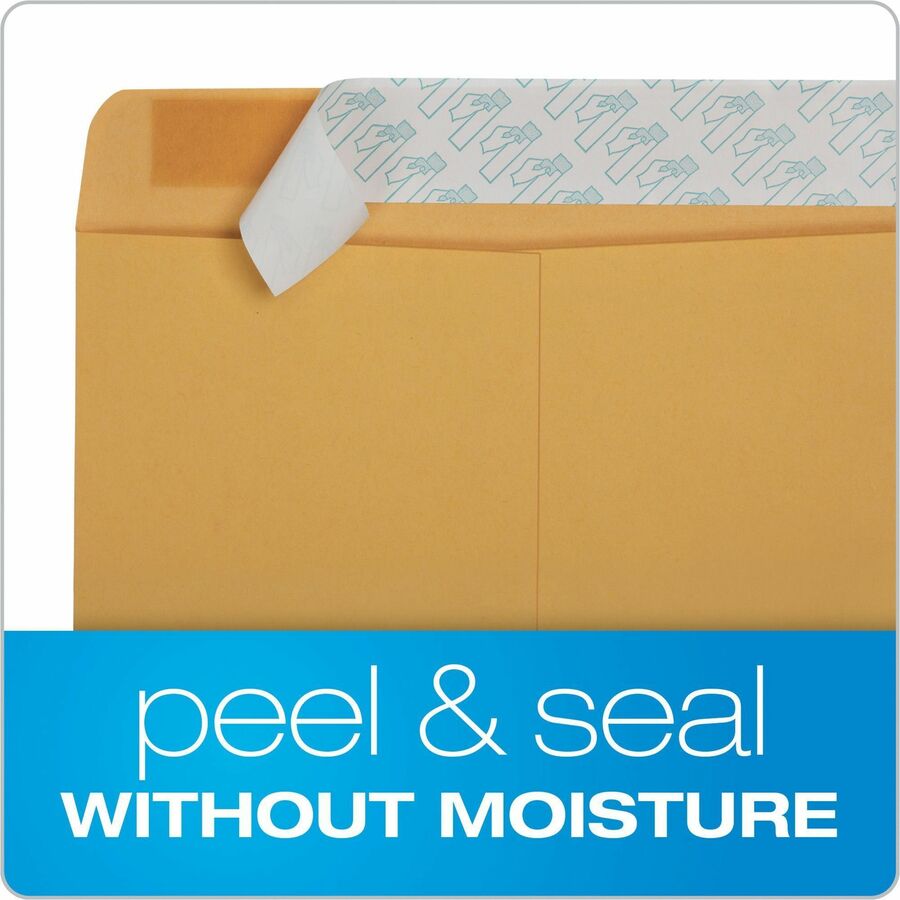 Quality Park 9 x 12 Catalog Envelopes with Redi-Strip&reg; Closure - Catalog - #10 1/2 - 9" Width x 12" Length - 28 lb - Self-sealing - Kraft - Kraft - 100 / Box