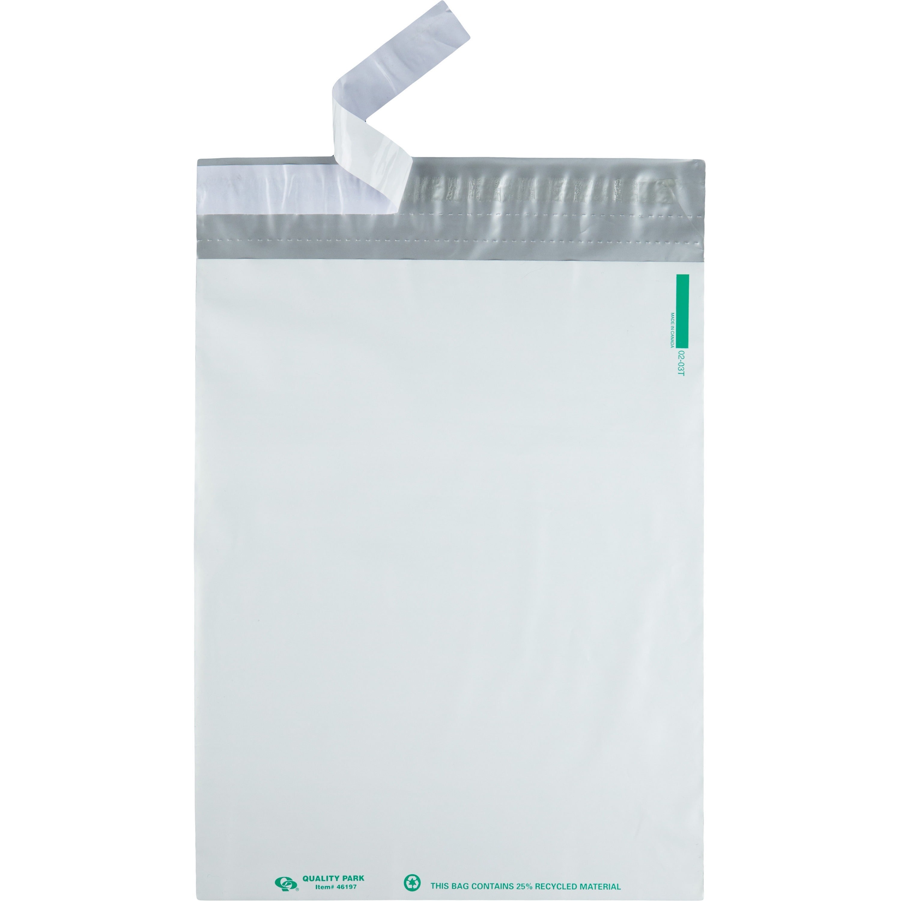 Catalog - 12" Width x 15 1/2" Length - Peel & Seal - White - Polypropylene - 100 / Pack